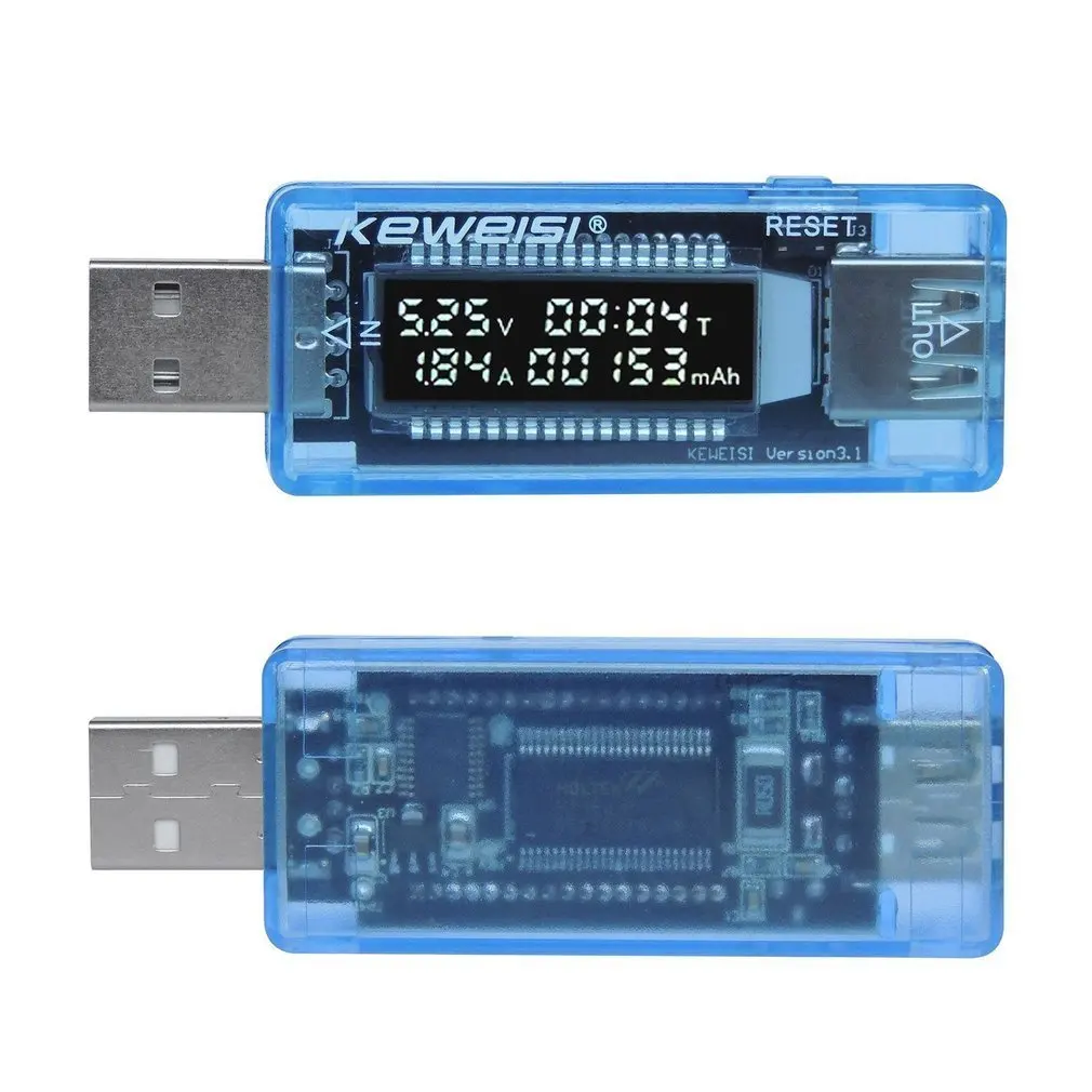 KEWEISI Sıcak Dünya Çapında USB Volt Akım Gerilim Şarj Kapasitesi tester ölçer Güç Bankası