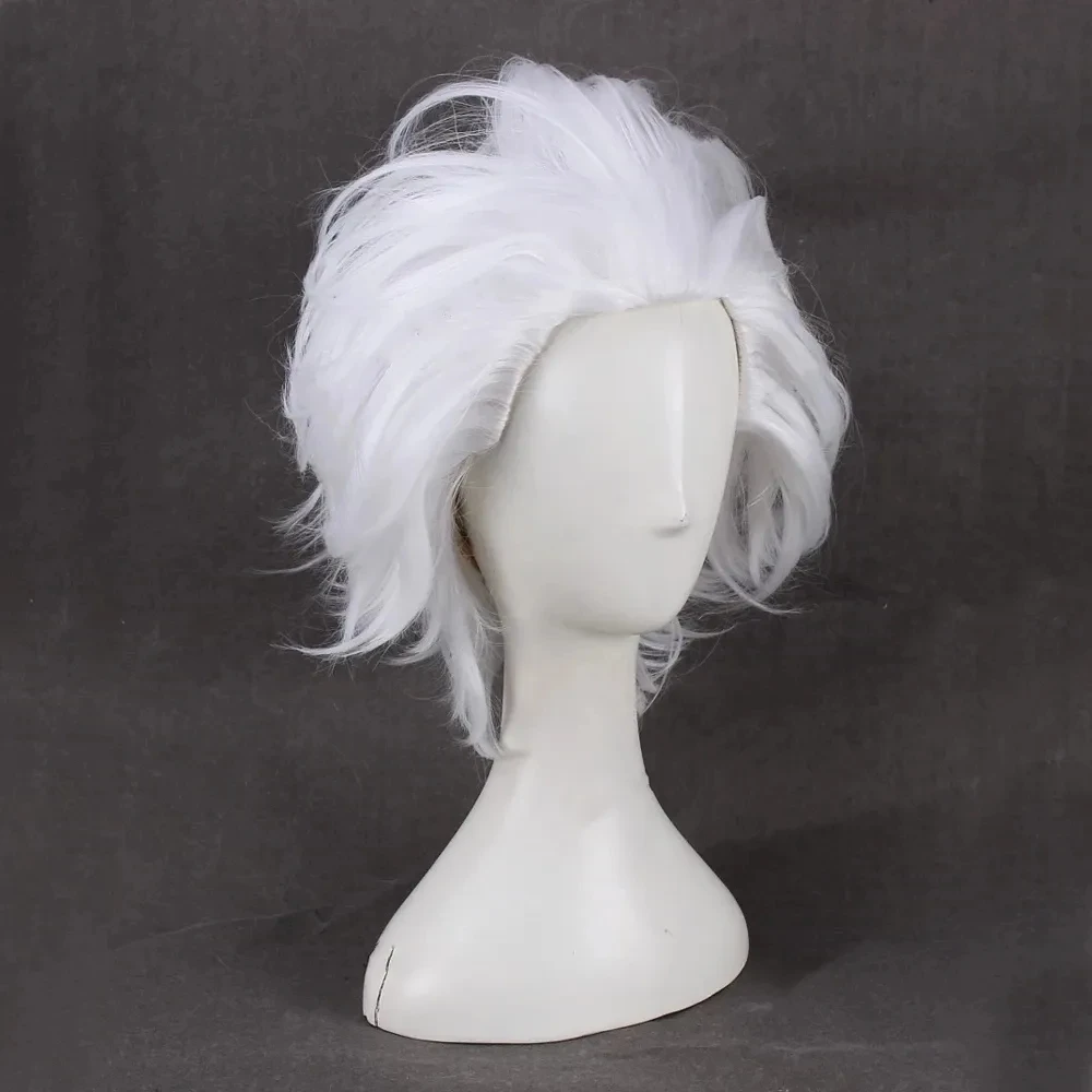 Ursula Cosplay Peruk küçük Denizkızı Beyaz Kısa Saç Yetişkin İsıya Dayanıklı Sentetik Cosplay Peruk