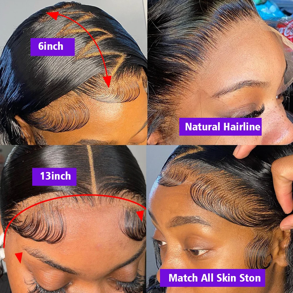 13x4 İnç Düz Dantel Ön İnsan Saç Peruk Brezilyalı 30 inç 13x6 Kemik düz insan saçı Peruk Siyah Kadınlar için 280 % Yoğunluk