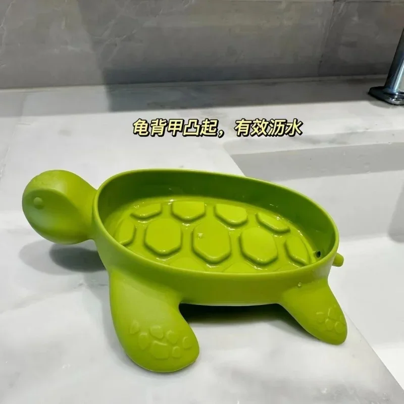 Kutusu Drenaj Sabunluk Kutusu Kaplumbağa Sabun Banyo Duş Sabunluk Sünger Depolama Plakası Tepsi Banyo Malzemeleri Banyo Gadget