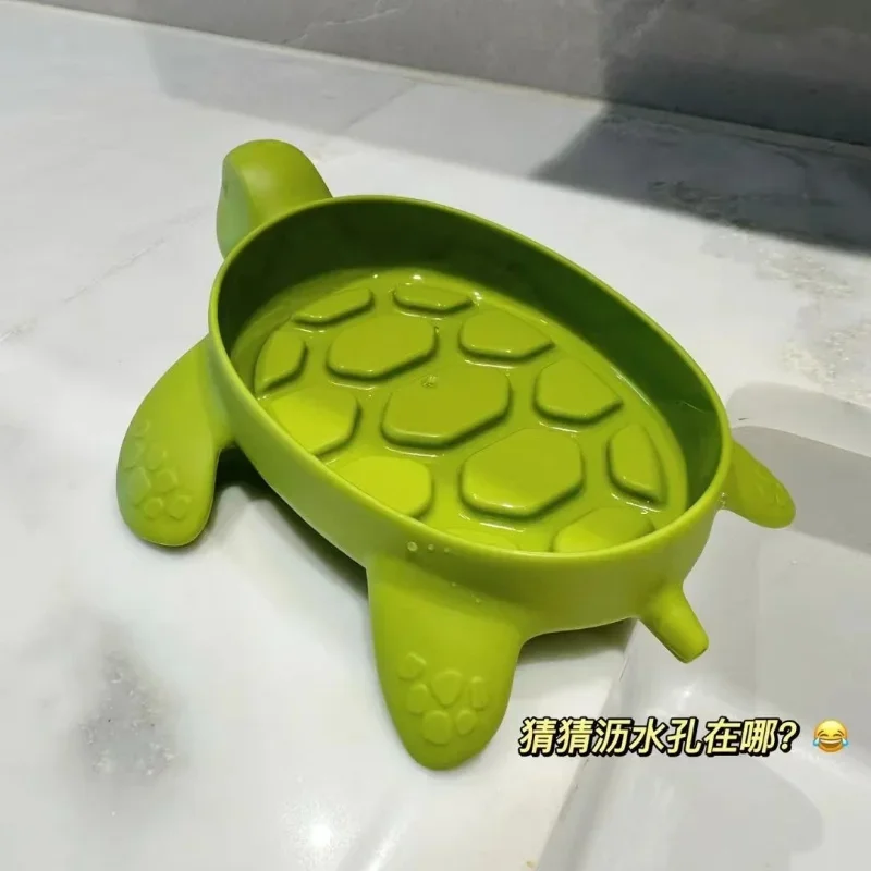 Kutusu Drenaj Sabunluk Kutusu Kaplumbağa Sabun Banyo Duş Sabunluk Sünger Depolama Plakası Tepsi Banyo Malzemeleri Banyo Gadget