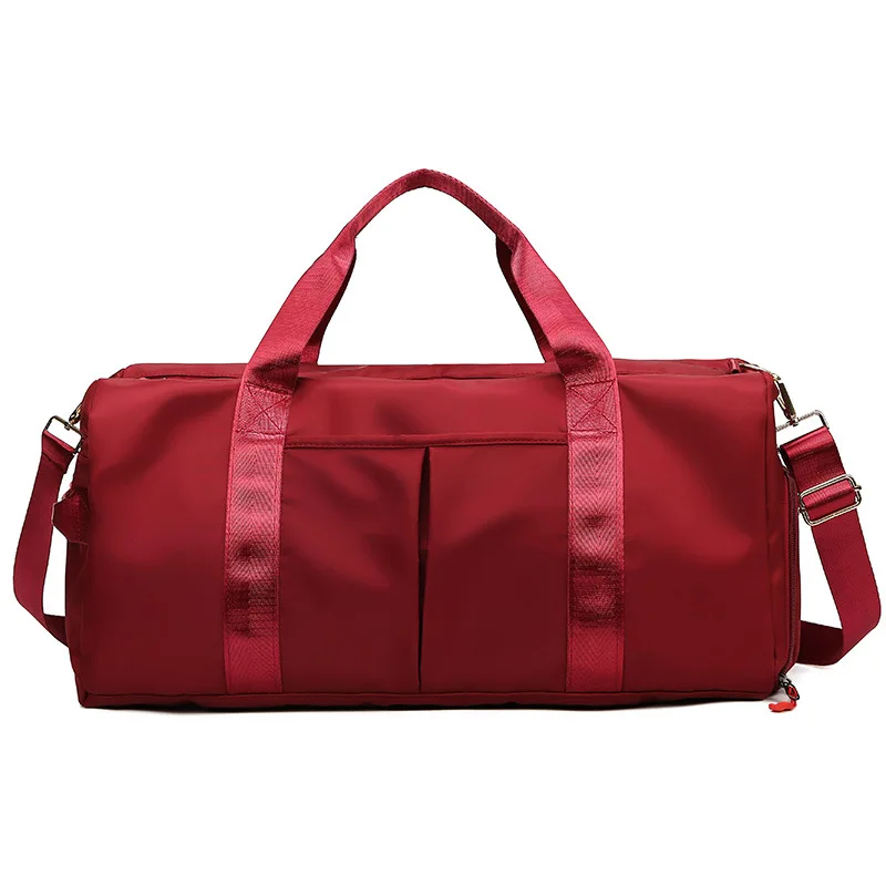 Seyahat çantası kuru ıslak ayırma egzersiz Yoga spor çantası büyük kapasiteli kısa mesafe seyahat spor çantası
