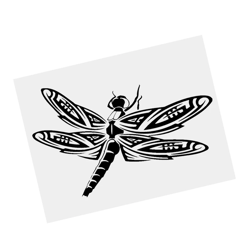 S61341 # Dragonfly Siyah Şeffaf Araba Sticker Vinil Çıkartması Su Geçirmez Dekorları Motosiklet Tampon Dizüstü Bilgisayar