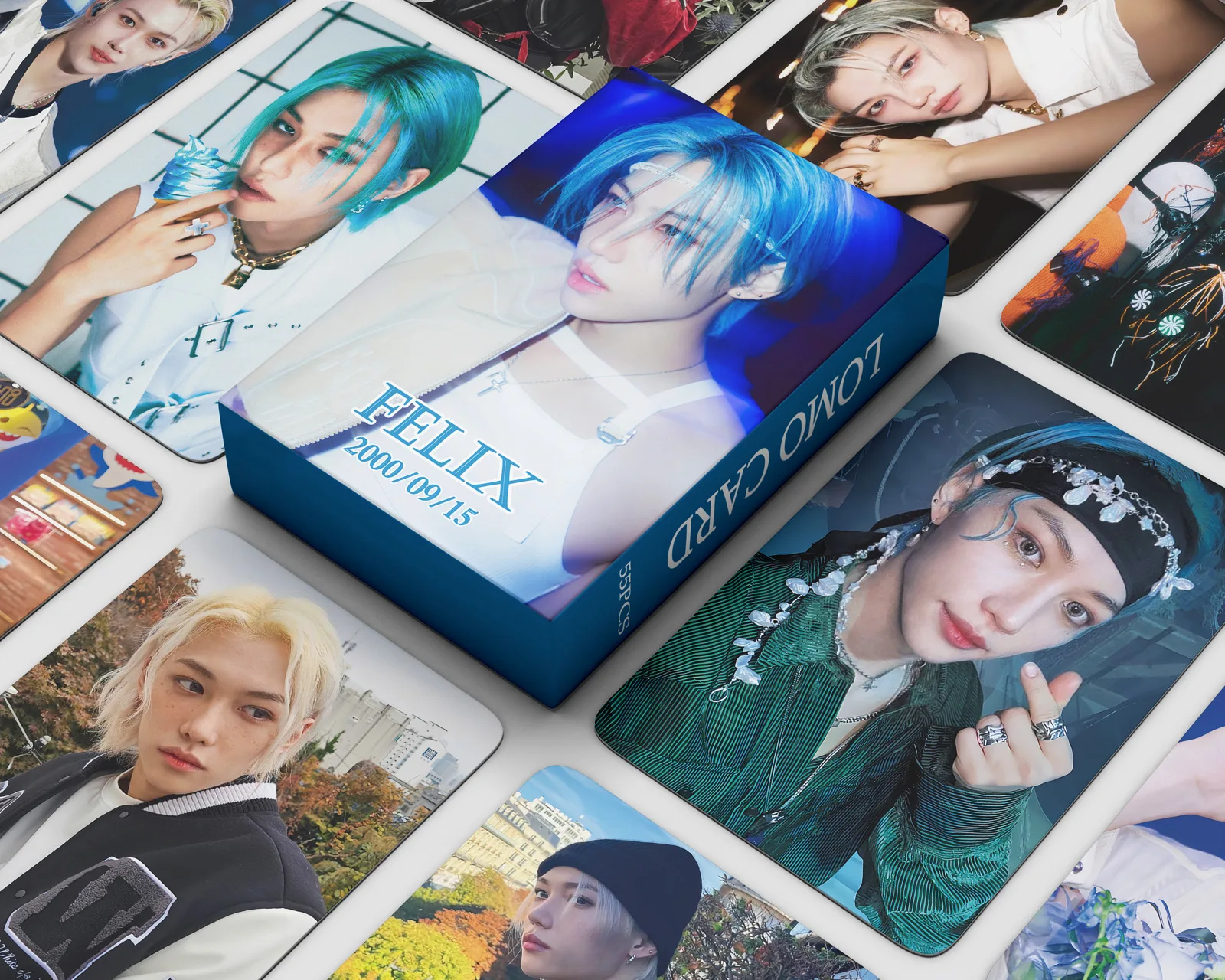 55 Adet/kutu Kpop Kaçak Çocuk Albümü 5 Yıldız 3D altın LAYOVER YEDİ Photocards Jungkook Lomo Kartları Felix Hyunjin 5 yıldızlı Aksesuarları