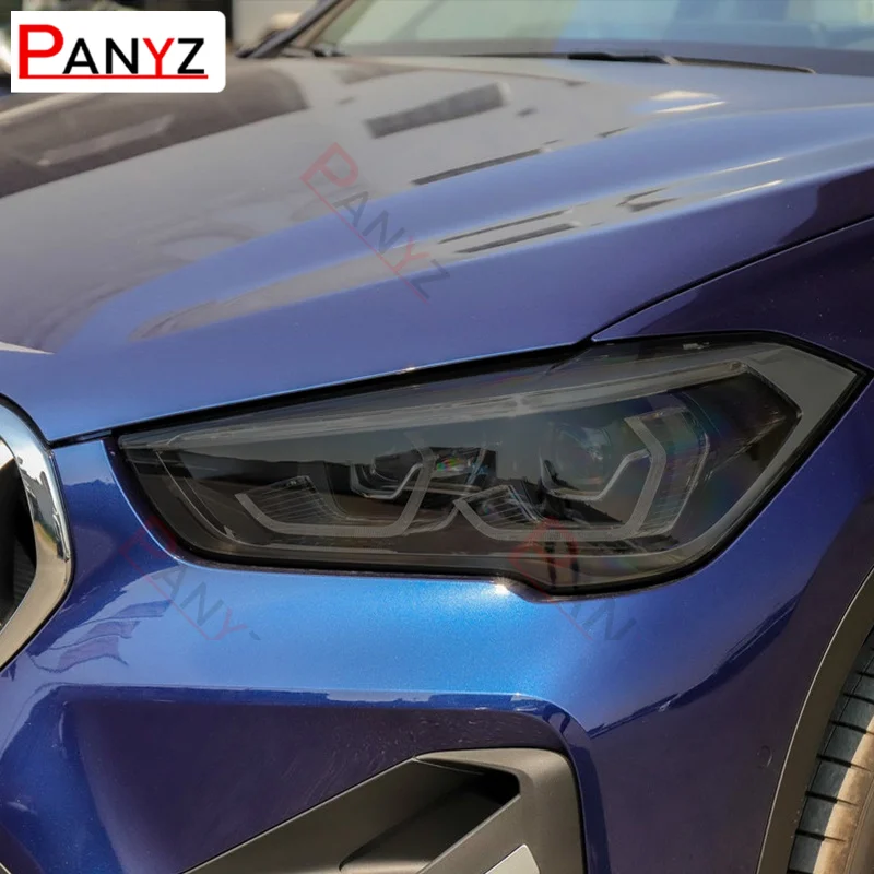 2 Adet BMW X1 F48 2015-Present 2020Car Far koruyucu film Far Şeffaf Siyah TPU Etiket