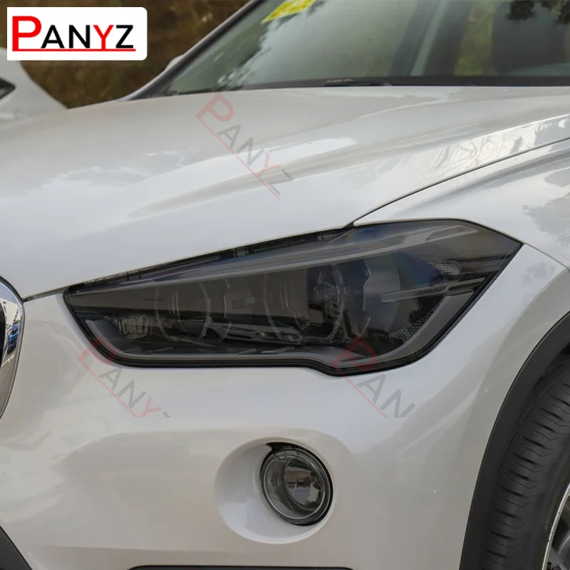 2 Adet BMW X1 F48 2015-Present 2020Car Far koruyucu film Far Şeffaf Siyah TPU Etiket
