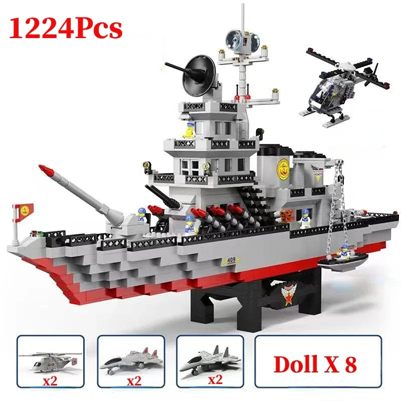 Lego ile uyumlu Askeri Donanma Gemisi Set Yapı Taşları Oyuncak Modeli Savaş Gemisi Uçak Gemisi Erkek Çocuklar için doğum günü hediyesi