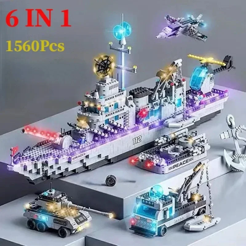 Lego ile uyumlu Askeri Donanma Gemisi Set Yapı Taşları Oyuncak Modeli Savaş Gemisi Uçak Gemisi Erkek Çocuklar için doğum günü hediyesi