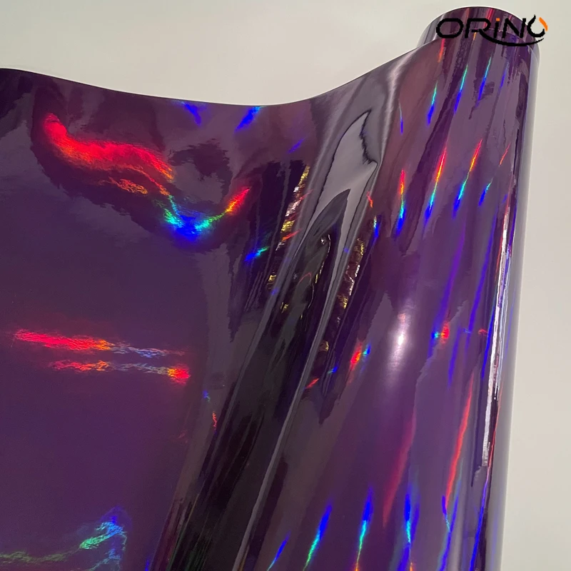 50x300cm Parlak Holografik Krom Mor vinil yapışkan Kendinden Yapışkanlı DIY Araba Sarma Folyo Hava Tahliye Kabarcıkları