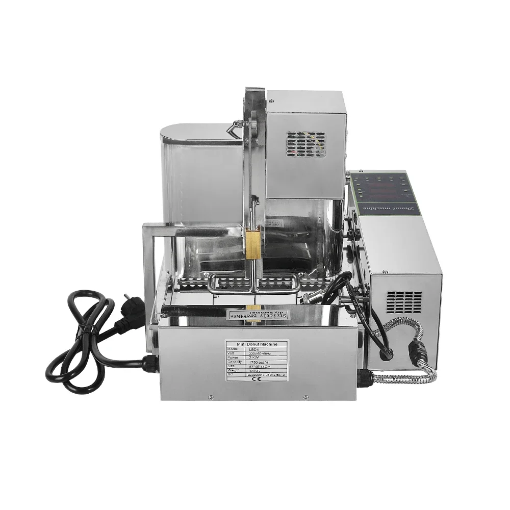 ITOP 2000W Çörek Makineleri Ticari Otomatik 6L Paslanmaz Çelik donut yapma makinesi Elektrikli Kızartma Mini donut yapma makinesi