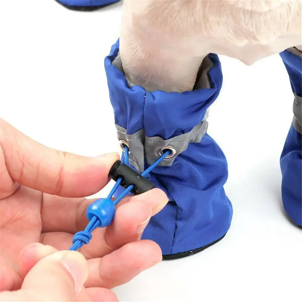 4pcs/set Pet Dog Shoes Waterproof Chihuahua Anti-slip Boots Puppy Cat Socks обувь для собак  반려동물용품  zapatos para perro