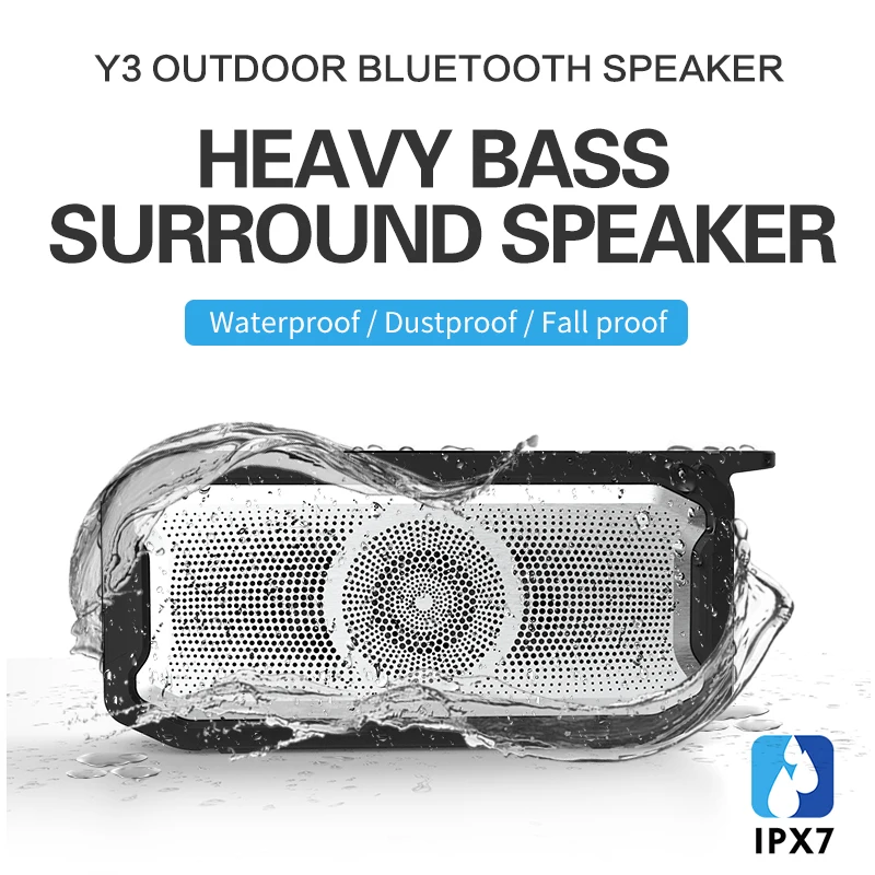 IPX7 su geçirmez açık taşınabilir ev sineması Bluetooth hoparlör kablosuz subwoofer TWS serisi Bluetooth 5.0 stereo ses sistemi