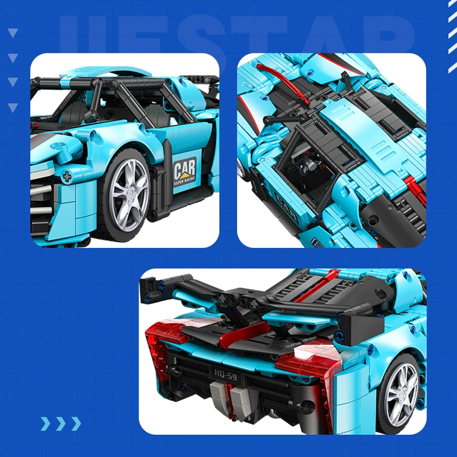 Spor Araba Supercar Araba Serisi Ayrı Ayrı Monte Edilebilir Powerpack Montaj Küçük Parçacık Yapı Taşı Modeli Çocuk oyuncağı Hediye