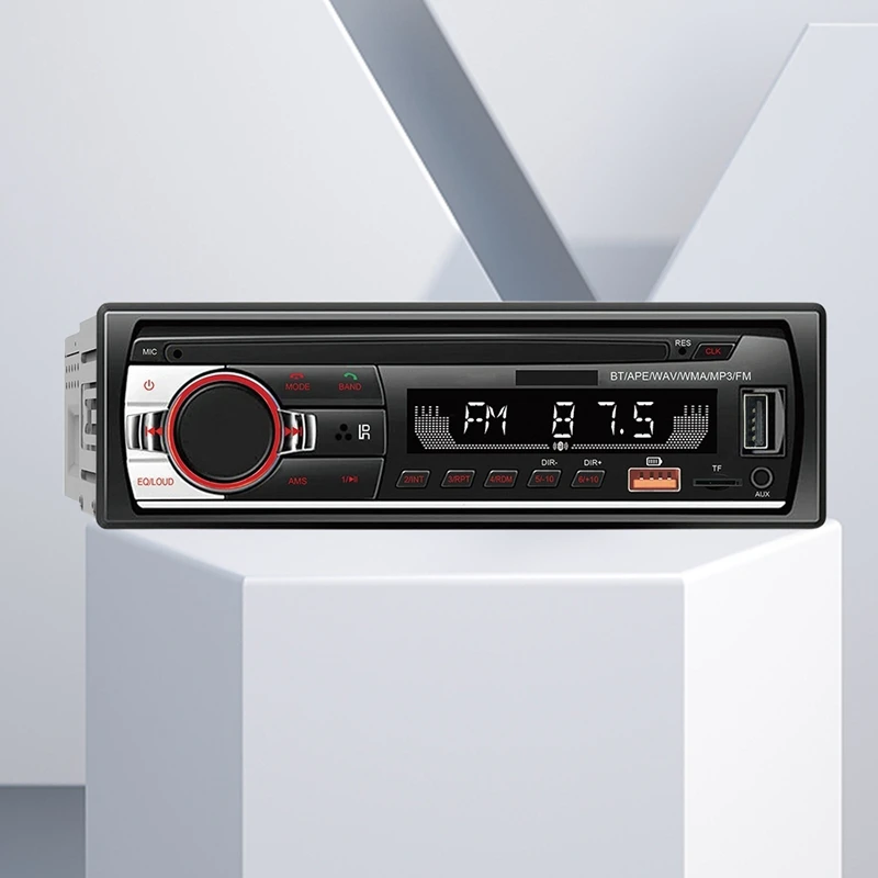 12V Araba Bluetooth MP3 Çalar FM Radyo Stereo Handsfree Çağrı Stereo Çalar LED Aydınlatmalı Ekran USB Şarj CD Çalar Dayanıklı