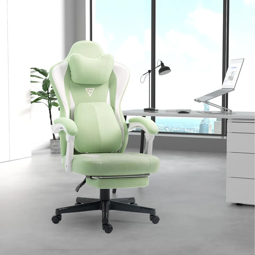 Oyuncu sandalyesi Nefes Kumaş ofis cepli sandalye Bahar Yastık ve Footrest Gamingchair bilgisayar koltuğu oyun sandalyeleri