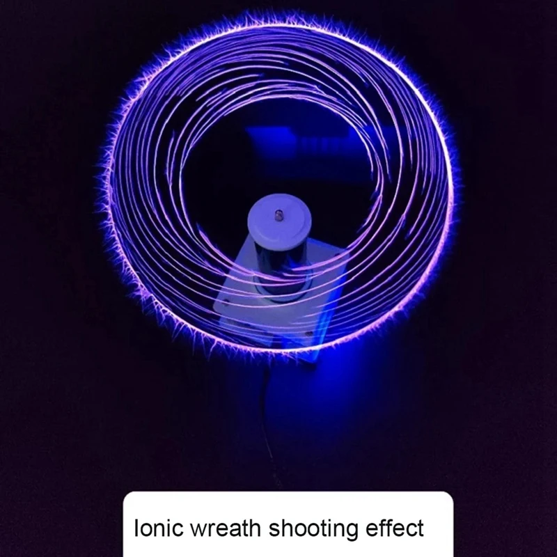 Tesla Bobini Plazma Hoparlör Müzik Yüksek Güç 30Cm Ark Plazma Fırıldak Light Up Tel Olmadan (Mavi)ABD Plug Dayanıklı