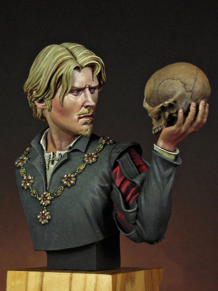 Yeni Demonte 1/12 Hamlet Danimarka Prensi büstü Reçine Kiti DIY Oyuncaklar Boyasız reçine modeli