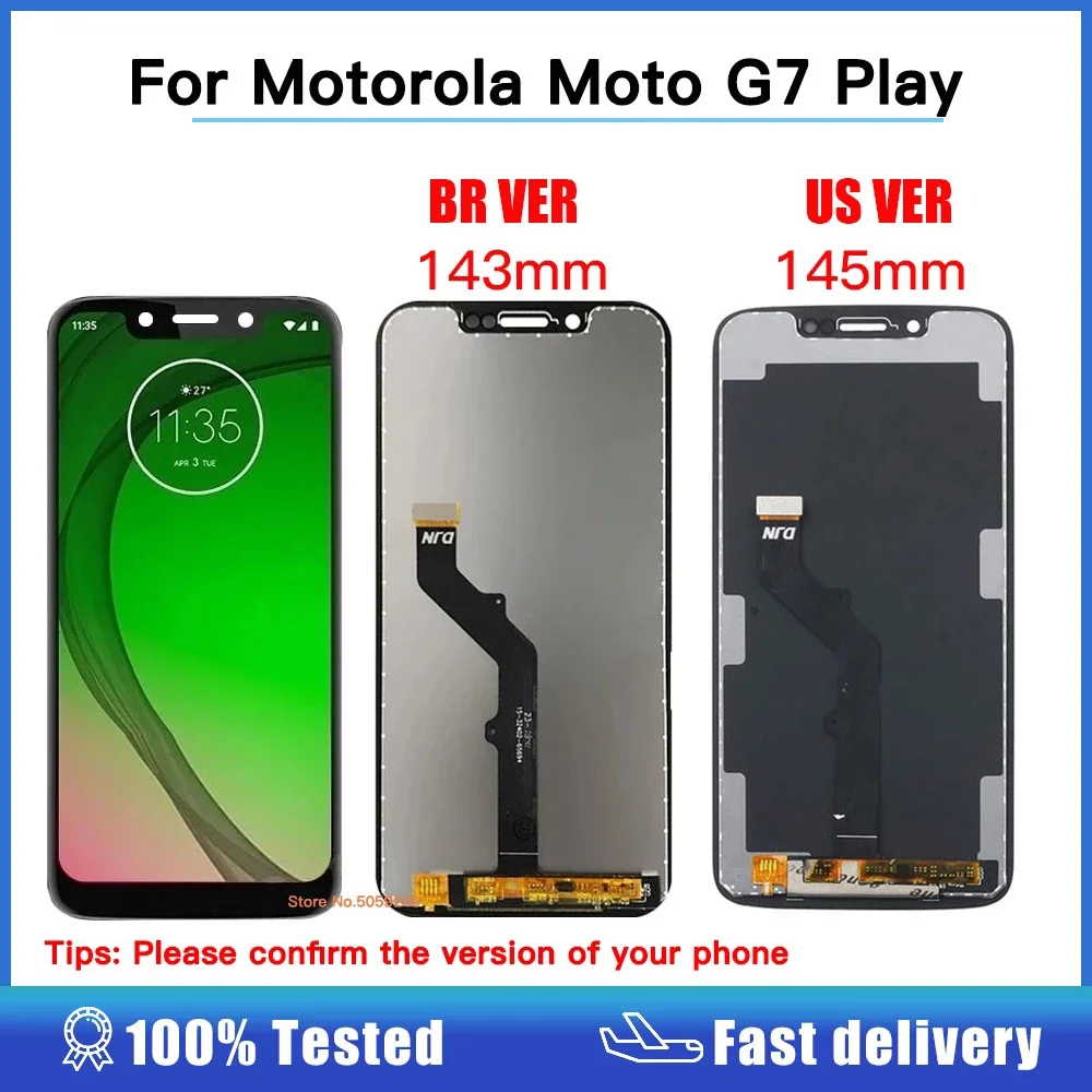 Orijinal Motorola Moto G7 Güç Ekran XT1955 LCD G7 Artı dokunmatik ekran digitizer G7 Oyun LCD Değiştirme XT1952 LCD G7