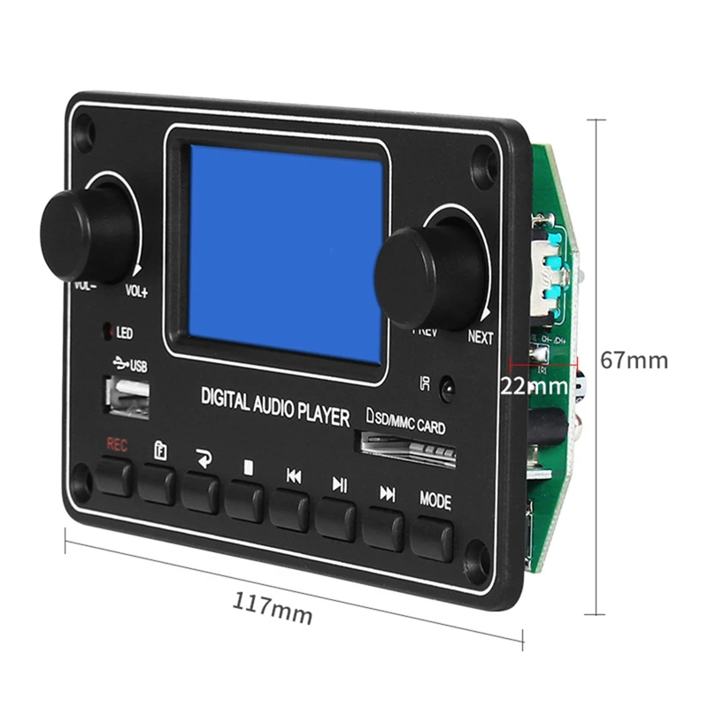 TDM157 Bluetooth WAV Ses Çalar Dekoder USB TF Yuvası mukavva Uzaktan Kumanda İle Ses Çalar Araba Ev Amplifikatör