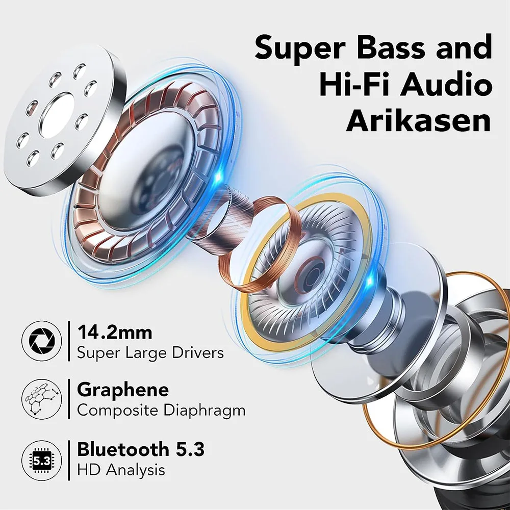 Değil Kulak gerçek kablosuz bluetooth Kulaklık TWS Stereo Kulaklık ENC Gürültü İptal Kulakiçi Oyun mikrofonlu kulaklıklar