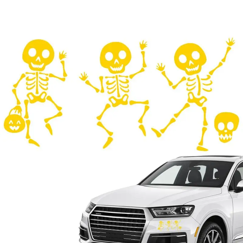 Dans İskelet Sticker Gotik Kafatası Çıkartması Araba Dans İskelet Tampon Dizüstü Pencere Araba Kamyon Çıkartması