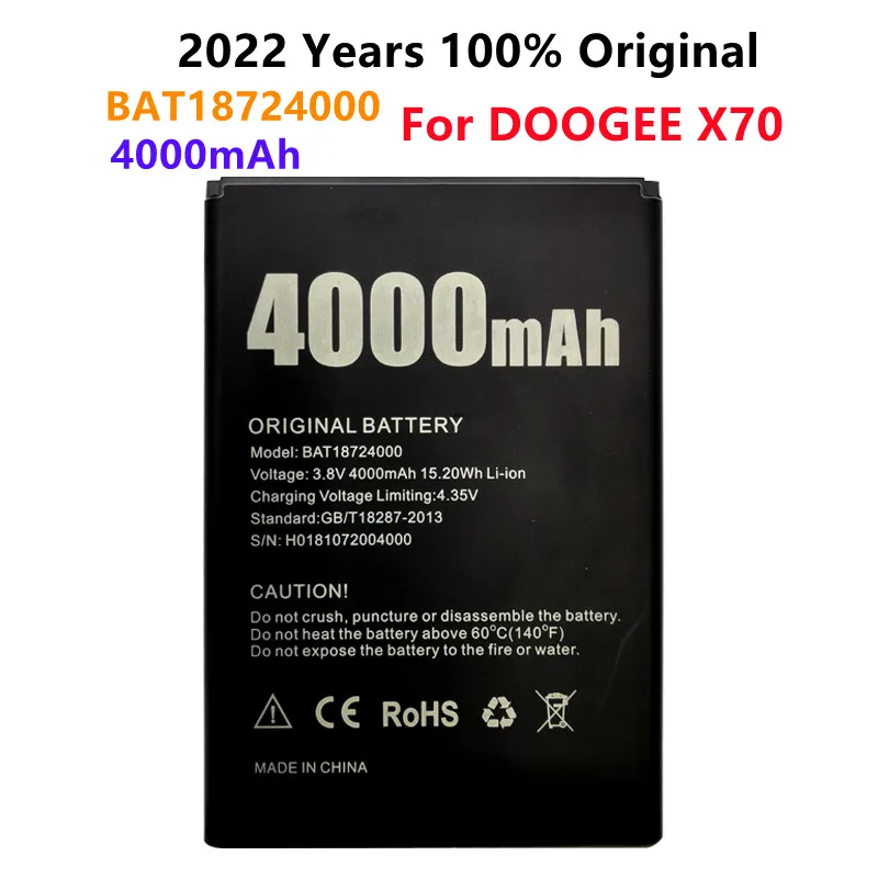 100 % Orijinal Yeni Pil BAT18724000 4000mAh Doogee X70 X 70 Bateria Telefonu pil değiştirme Piller