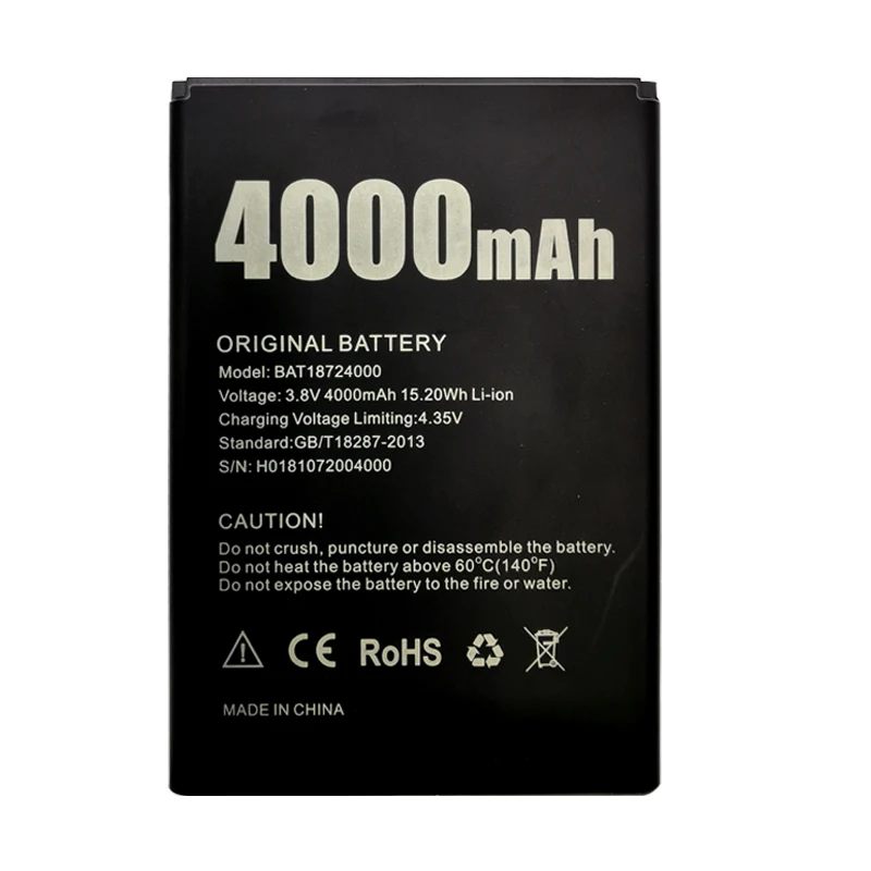 100 % Orijinal Yeni Pil BAT18724000 4000mAh Doogee X70 X 70 Bateria Telefonu pil değiştirme Piller