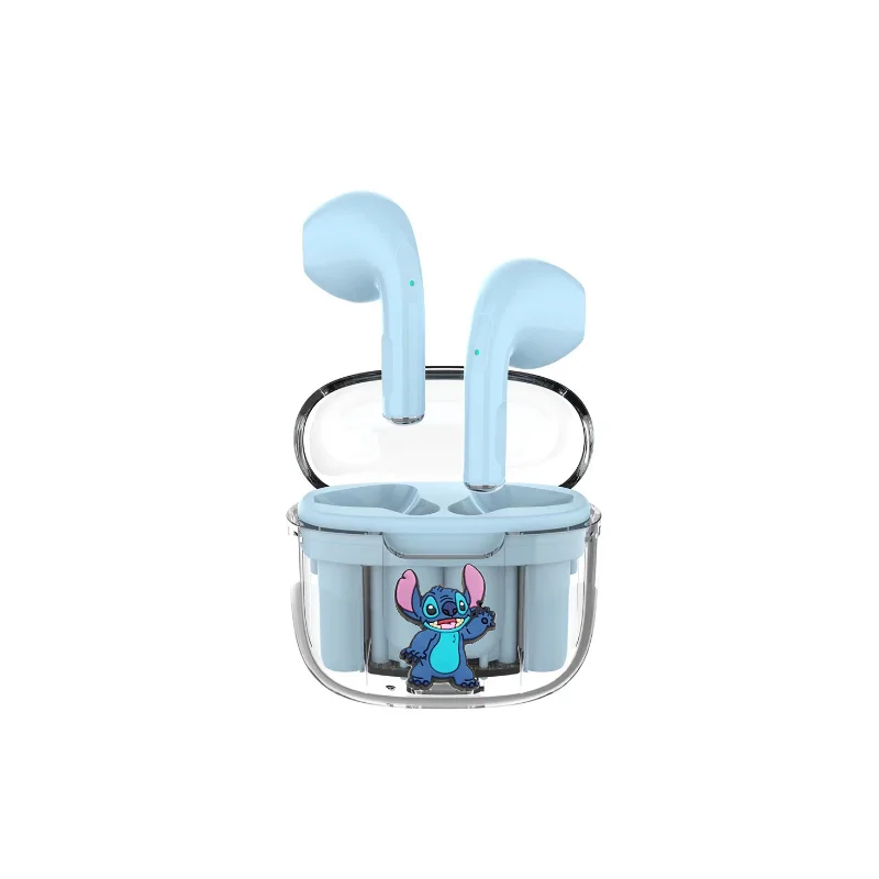 Disney Dikiş Şeffaf şarj kablosuz bluetooth kulaklıklar HiFi Ses HD Çağrı Kulaklıklar Akıllı Dokunmatik Düşük Gecikme Uzun Dayanıklılık
