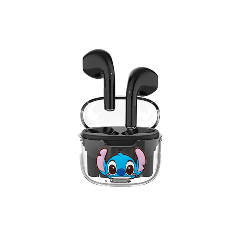 Disney Dikiş Şeffaf şarj kablosuz bluetooth kulaklıklar HiFi Ses HD Çağrı Kulaklıklar Akıllı Dokunmatik Düşük Gecikme Uzun Dayanıklılık
