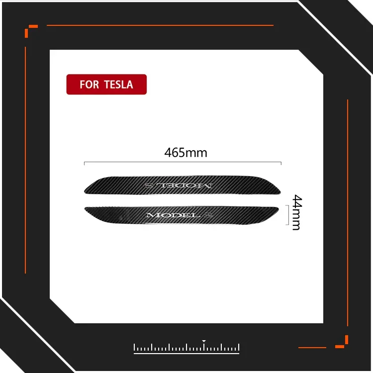 Gerçek Karbon Fiber Kapı Eşiği Dekorasyon Wrap Kapak Tesla Modelin S Aksesuarları Pedalı Koruma Şeridi