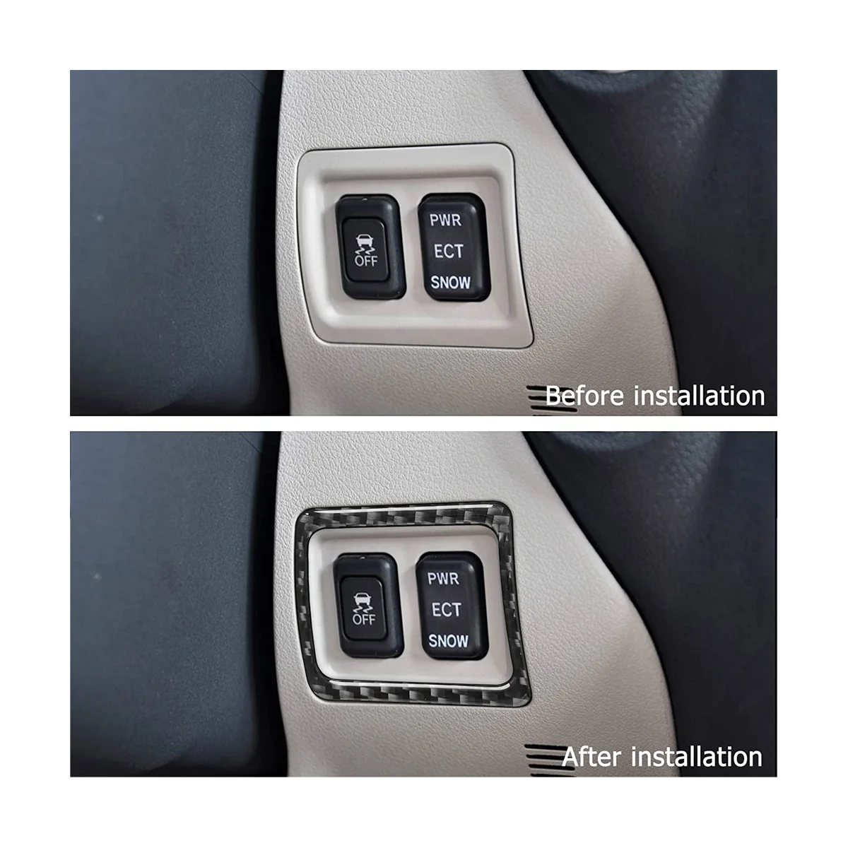 IS IS250 IS300 IS350C 2006-2012 Karbon Fiber Araba Anahtarı Çerçeve Paneli Kapak Trim Sticker çıkartma Aksesuarları