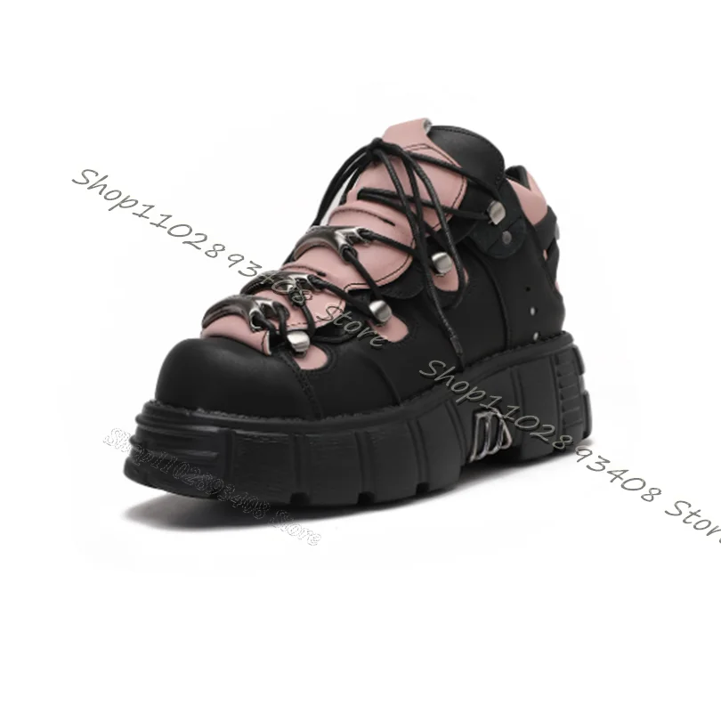 Ekleme Lace up Platformu Pompaları Muffin Alt Yuvarlak Ayak Kadın Ayakkabı Moda Tasarım Kadın Sonbahar rahat ayakkabılar Zapatos Para Mujere