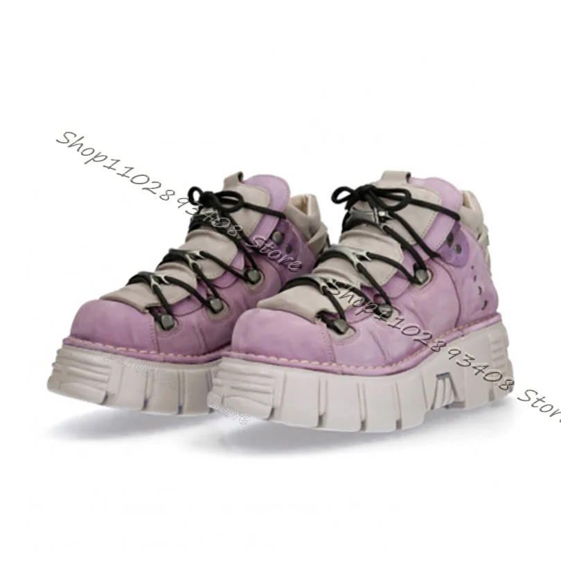 Ekleme Lace up Platformu Pompaları Muffin Alt Yuvarlak Ayak Kadın Ayakkabı Moda Tasarım Kadın Sonbahar rahat ayakkabılar Zapatos Para Mujere