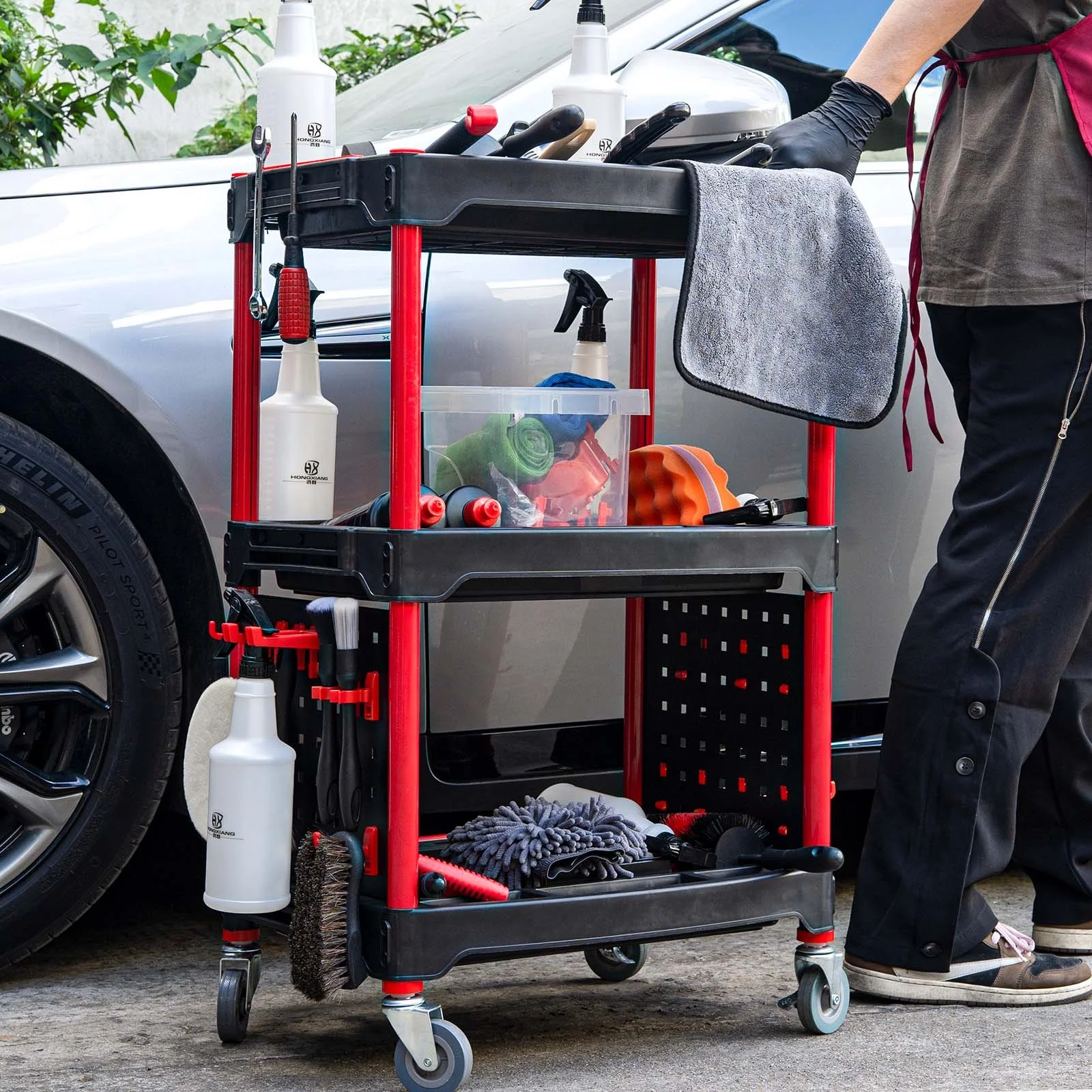 Otomatik Detaylandırma Aracı Sepeti Aracı Asılı Kurulu Araba Detaylandırma Organizatör Garaj DIY Ev Stüdyosu Projeleri, Sınıflandırmak ve Mağaza