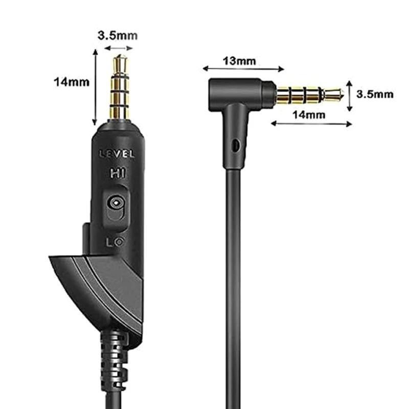 3.5 mm için 3.5 mm Kulaklık Kablosu QC15 Kulaklık Kablosu Aşınmaya dayanıklı Kulaklık Kablosu Korozyona Dayanıklı Fiş Tel 150cm N58E
