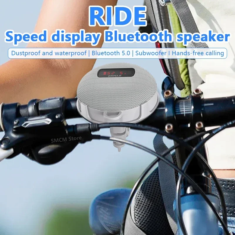 Açık Bisiklet IP67 Su Geçirmez Taşınabilir Bluetooth 5.0 Hoparlörler Kablosuz Mini Subwoofer Hoparlörler 2200 mAh Uzun Çalma Süresi