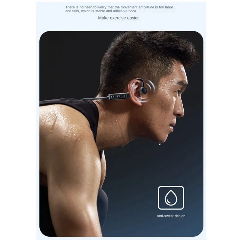 Kemik İletim Bluetooth Kulaklık Kulaklık Boyun Monte Plastik Akıllı Telefonlar Üzerinde Çalışır Müzik Kulaklık