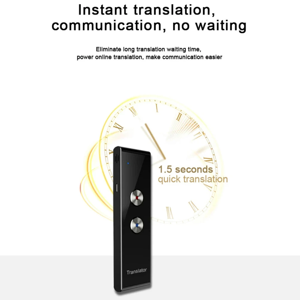 T8 + Sesli Dil Çevirmeni 96 Dil Çeviri Cihazı Yüksek Doğruluk Taşınabilir Çevirmen Cep Sözlük
