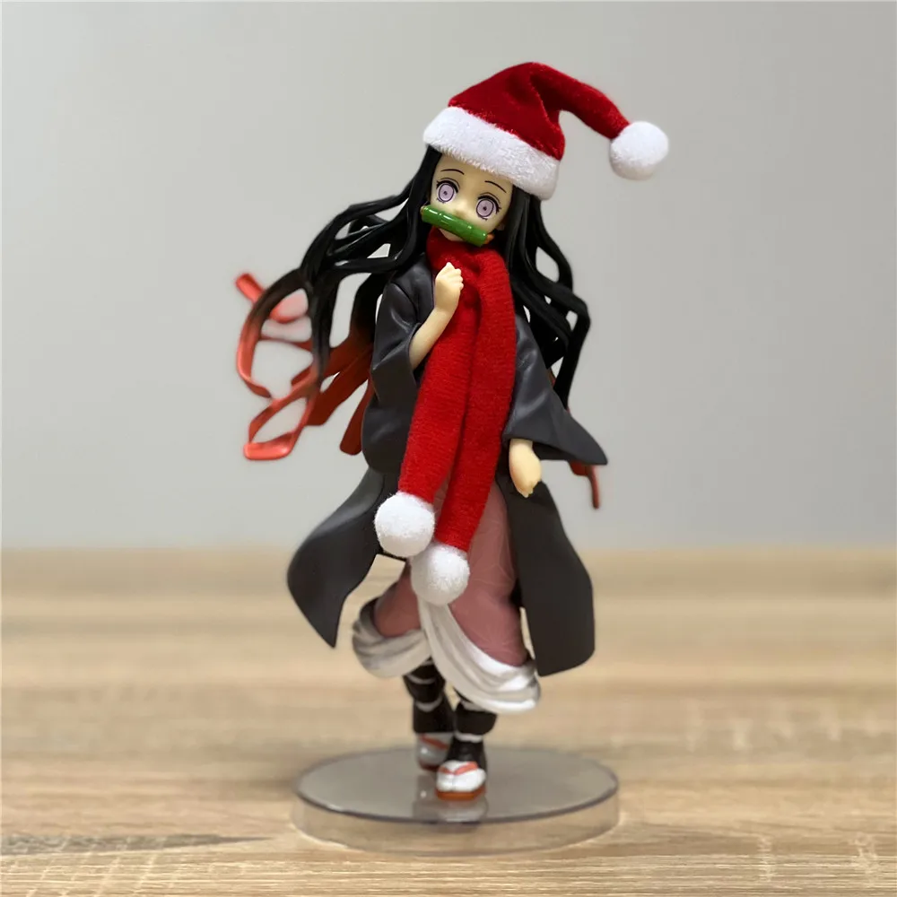 İblis avcısı Kimetsu Hiçbir Yaiba Şekil Noel Ver. Kamado Nezuko PVC Model Noel Hediyesi