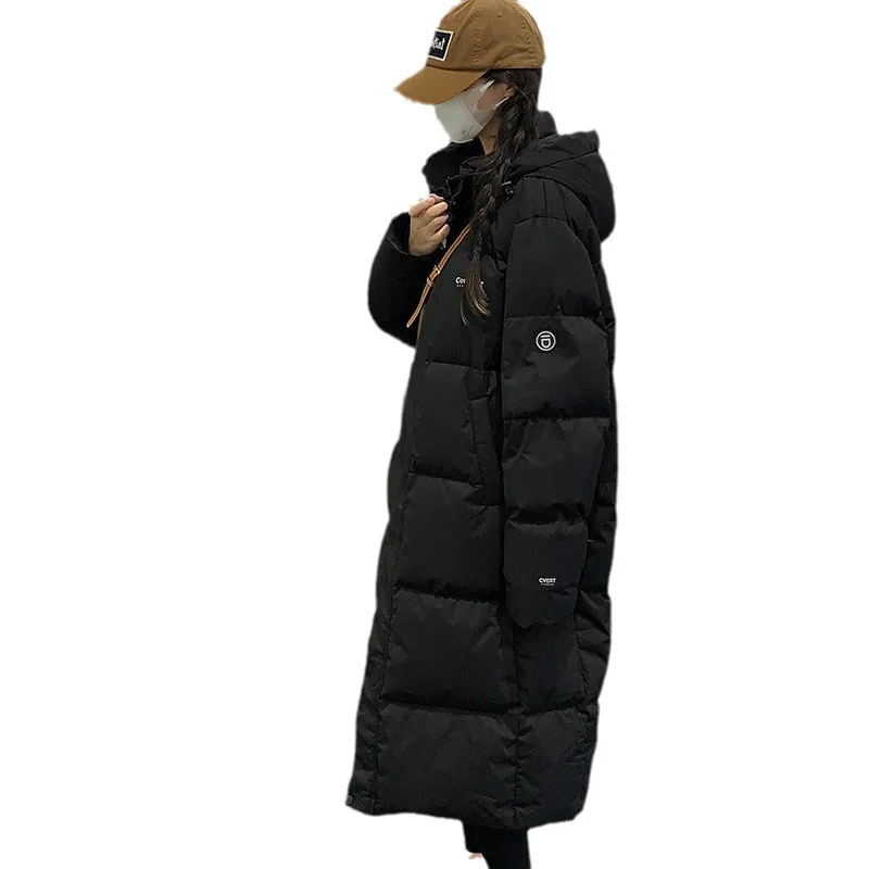Kadın Sıcak Rahat kapüşonlu ceket Kadın Kalınlaşmak Gevşek Kore Düz Ceket Moda Pamuk Yastıklı Parkas Dış Giyim Palto