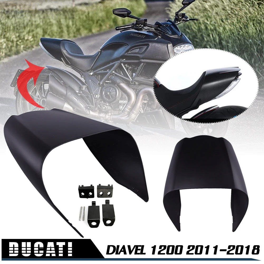 Motosiklet Arka Pillion Yolcu Sert Koltuk Kukuletası Kapağı Bölüm Ducati Diavel 2011 2012 2013 2014 2015 2016 2017 2018
