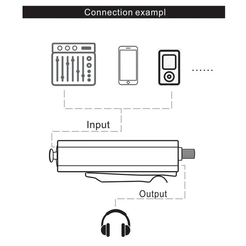 Siyah Evrensel XLR 3.5 Mm kulaklık amplifikatörü Hiçbir Girişim Hifi Ses Kalitesi Çıkış Ses Kontrolü İle Müzik Aşığı İçin